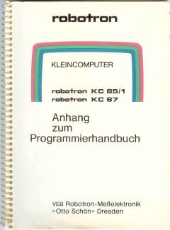 Anhang zum Programmierhandbuch